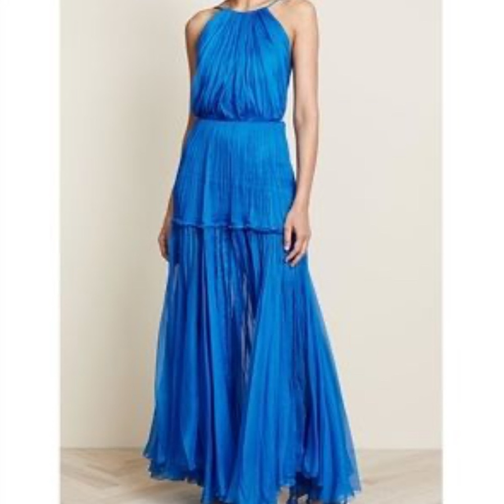 Elegant Blue Halter Maxi Dress- Calypso Dress in Sapphire